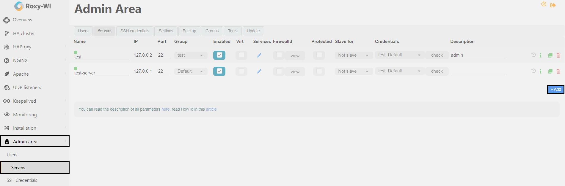 How to add a new server