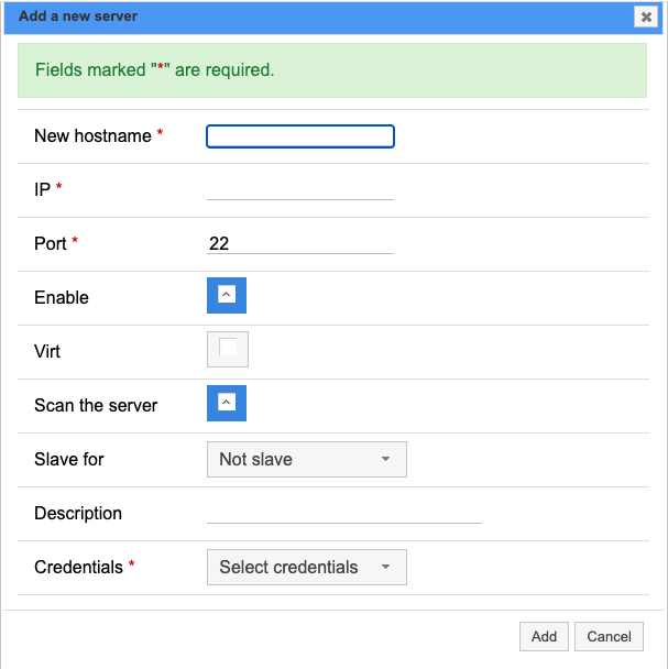 How to add a new server