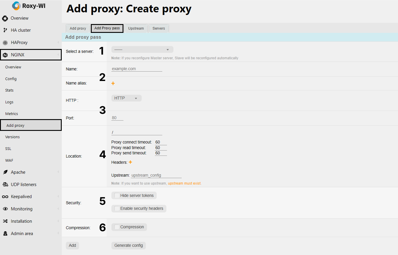 How to create proxy pass