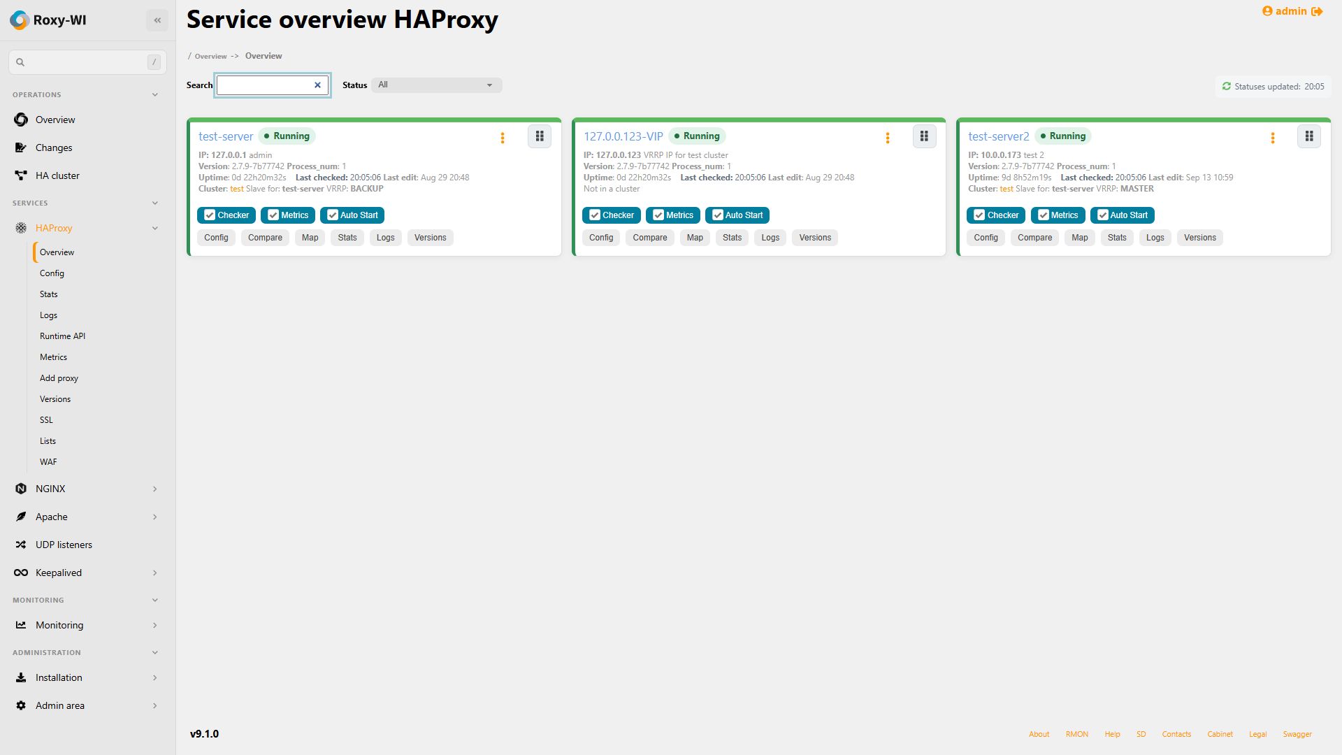 HAProxy services